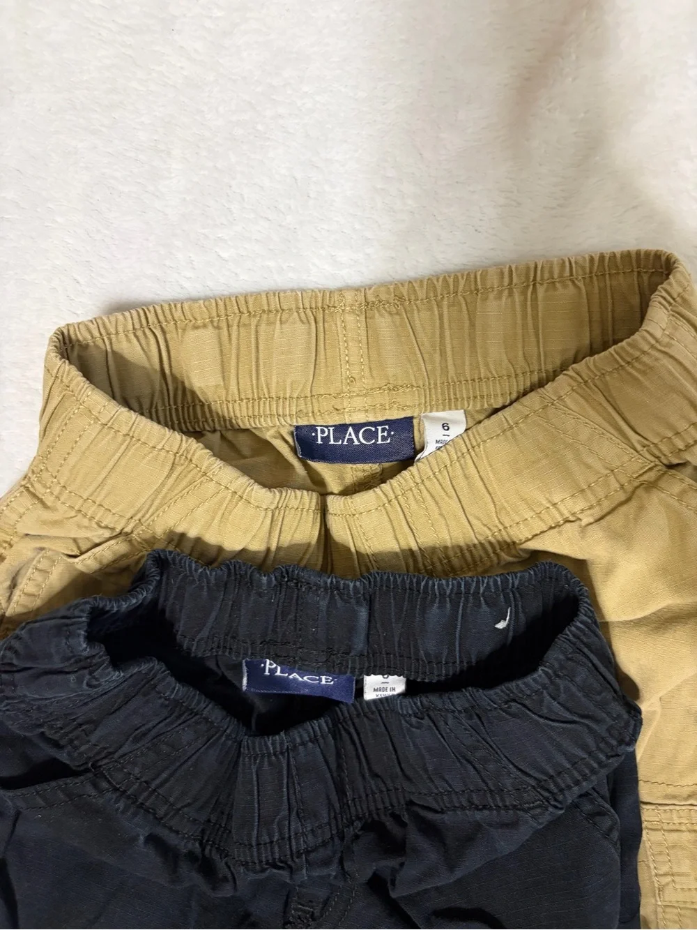Place Kids Cargo Shorts - Black and Tan